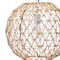 Hello Honey® Robert Stevenson Lighting Alaina 14" Natural Paper Rope & Metal Ceiling Light